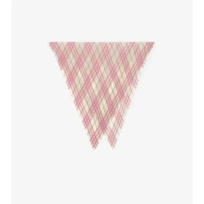 Check Silk Scarf