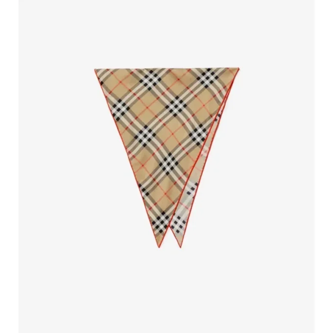 Check Silk Scarf