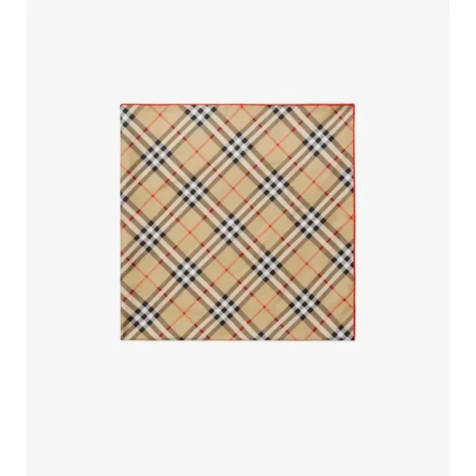 Check Silk Scarf