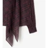Check Silk Scarf Blouse