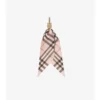Check Silk Scarf Charm