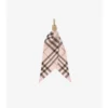 Check Silk Scarf Charm