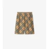 Check Silk Shorts