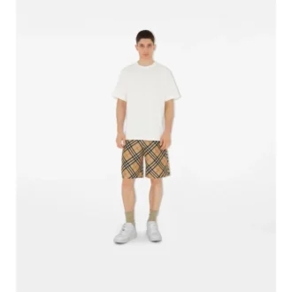 Check Silk Shorts