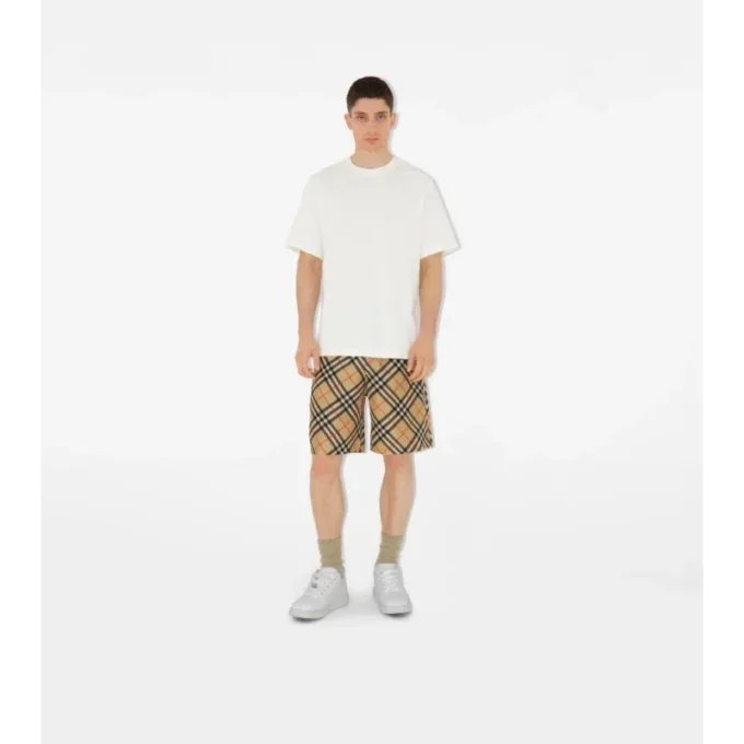 Check Silk Shorts