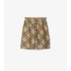 Check Silk Shorts