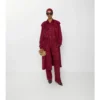 Check Silk Trench Coat