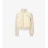Check-Stitch Nylon and Wool Jacket