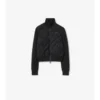 Check-Stitch Nylon and Wool Jacket