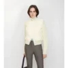 Check-Stitch Nylon and Wool Jacket