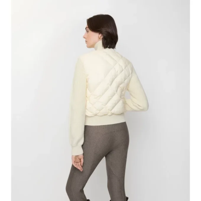 Check-Stitch Nylon and Wool Jacket