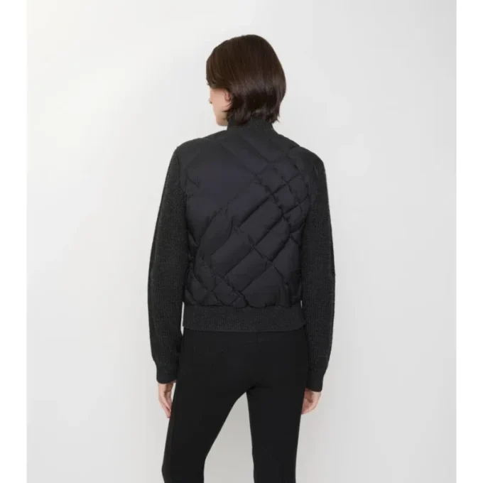 Check-Stitch Nylon and Wool Jacket