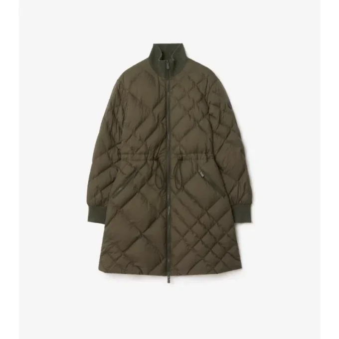 Check-Stitch Nylon Danesbury Puffer Coat