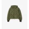 Check-Stitch Nylon Delley Puffer Jacket