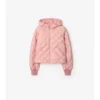 Check-Stitch Nylon Delley Puffer Jacket