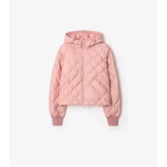 Check-Stitch Nylon Delley Puffer Jacket