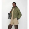Check-Stitch Nylon Delley Puffer Jacket