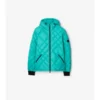 Check-Stitch Nylon Doversgreen Puffer Jacket