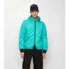 Check-Stitch Nylon Doversgreen Puffer Jacket