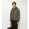 Check-Stitch Nylon Doversgreen Puffer Jacket
