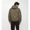 Check-Stitch Nylon Doversgreen Puffer Jacket