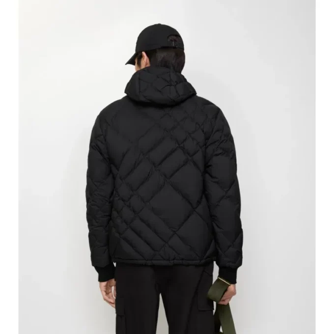 Check-Stitch Nylon Doversgreen Puffer Jacket