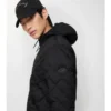 Check-Stitch Nylon Doversgreen Puffer Jacket