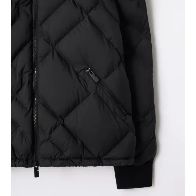 Check-Stitch Nylon Doversgreen Puffer Jacket