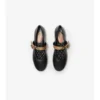 Check Strap Leather Robin Ballerinas