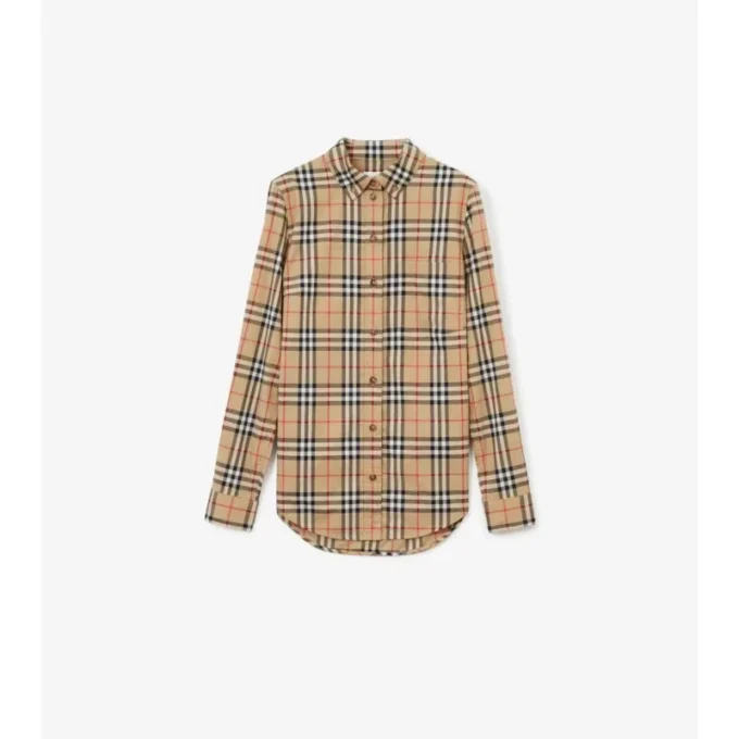 Check Stretch Cotton Shirt