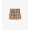 Check Stretch Cotton Shorts