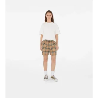 Check Cotton Shorts