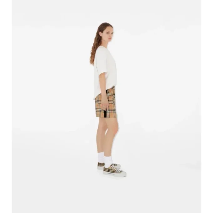 Check Cotton Shorts