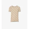 Check Stretch Cotton T-Shirt