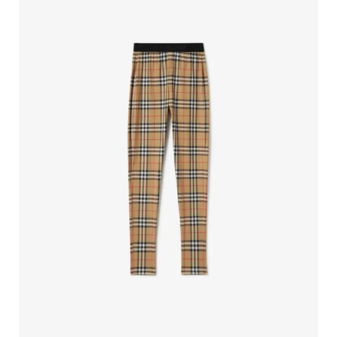 Check Stretch Jersey Leggings