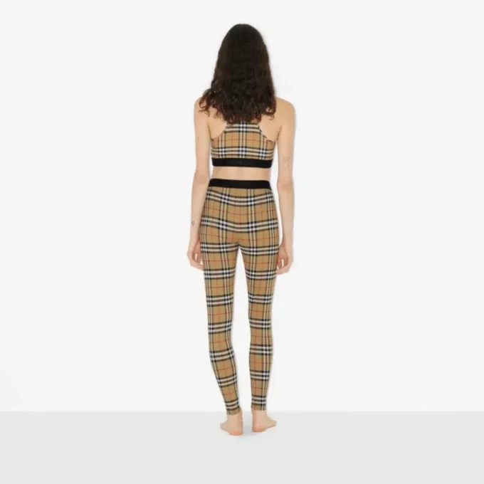 Check Stretch Jersey Leggings