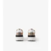 Check, Suede and Leather Sneakers