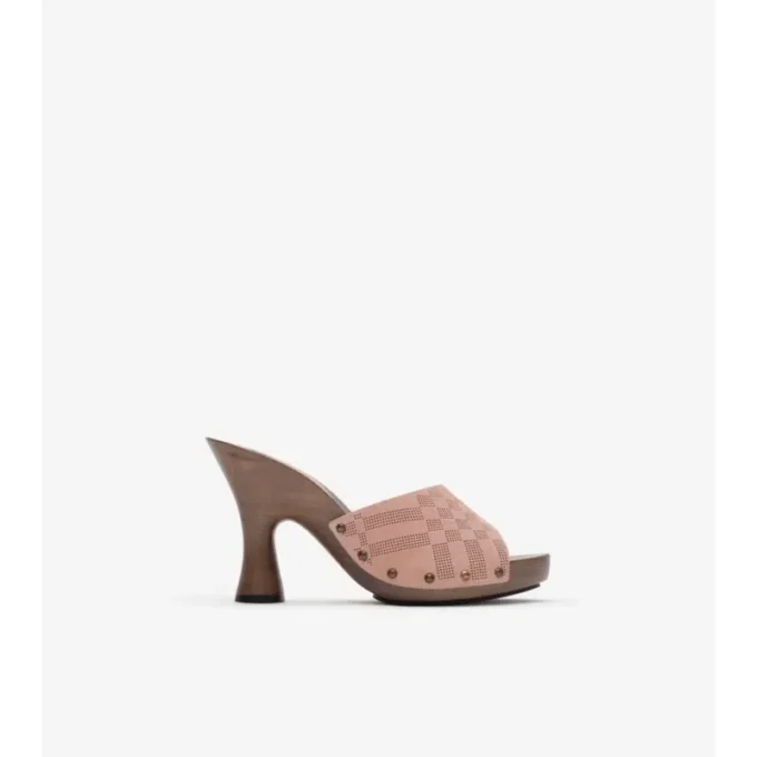 Check Suede Potter Mules 