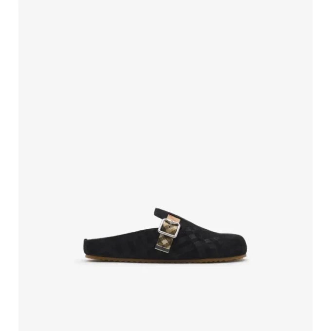 Check Suede Urchin Clogs