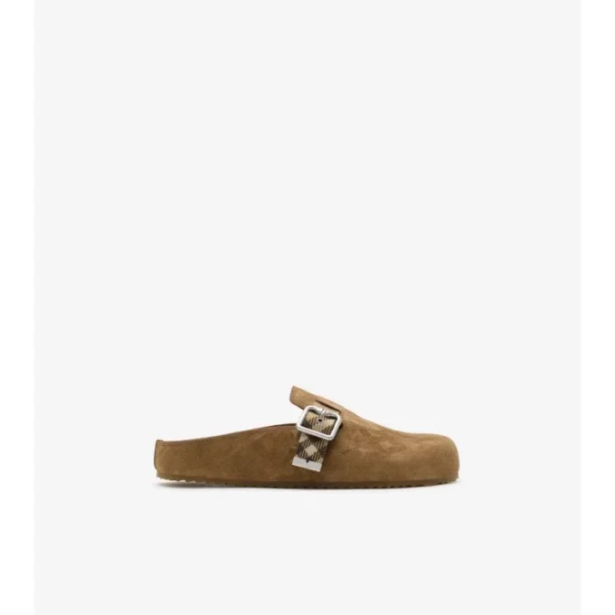 Check Suede Urchin Clogs