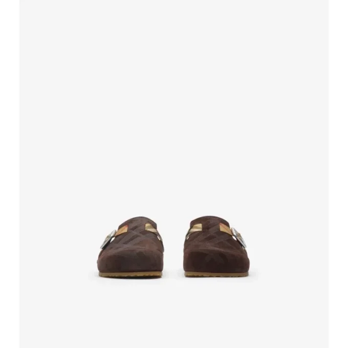 Check Suede Urchin Clogs