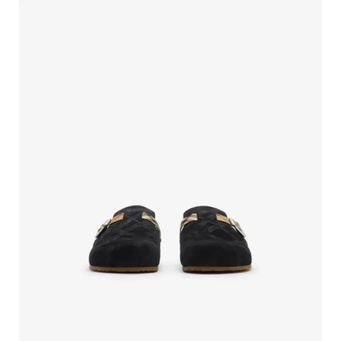 Check Suede Urchin Clogs