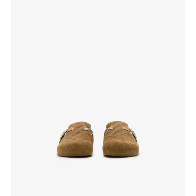 Check Suede Urchin Clogs