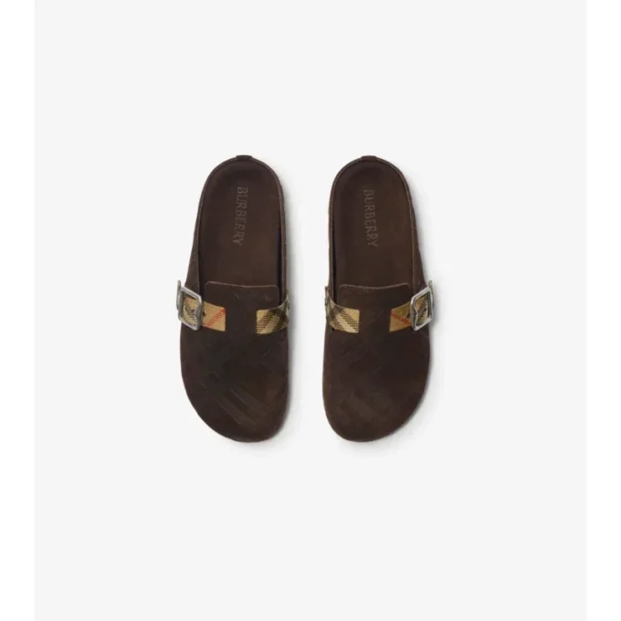 Check Suede Urchin Clogs