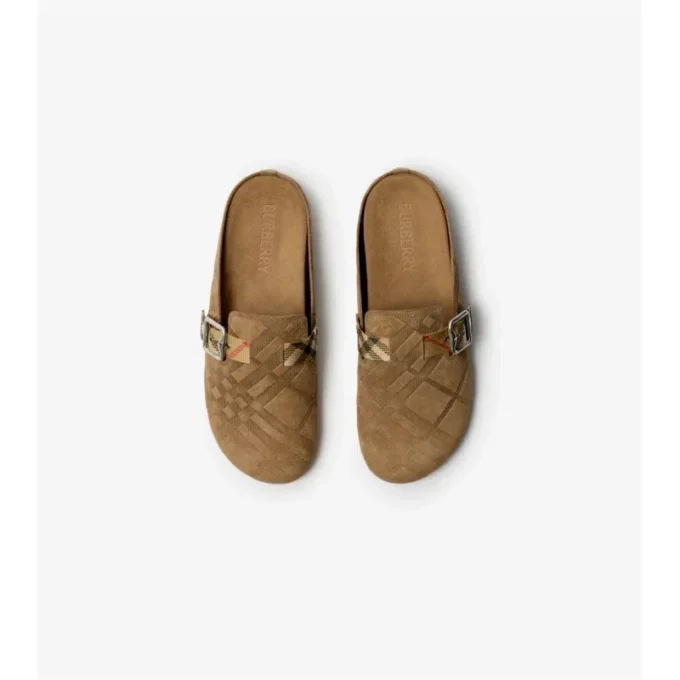 Check Suede Urchin Clogs