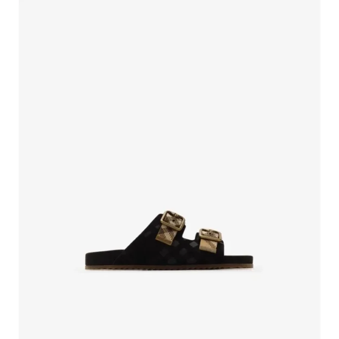 Check Suede Urchin Sandals