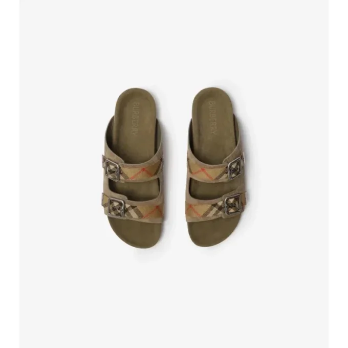 Check Suede Urchin Sandals