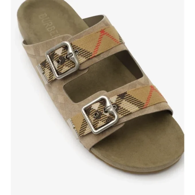 Check Suede Urchin Sandals