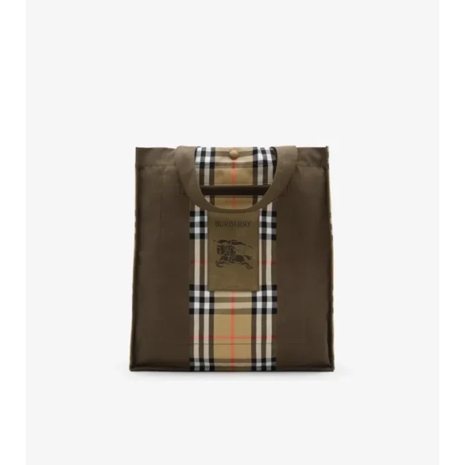 Check Trench Tote 