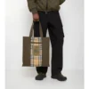 Check Trench Tote 